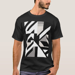black white grey geometric sharp T-Shirt