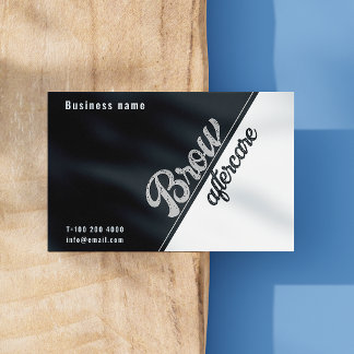 Black White Grey Grey Aesthetician After Care Business Card