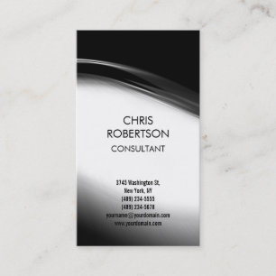Black White Grey Pattern Business Card