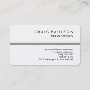 Black White Grey Rounded Corner Business Card