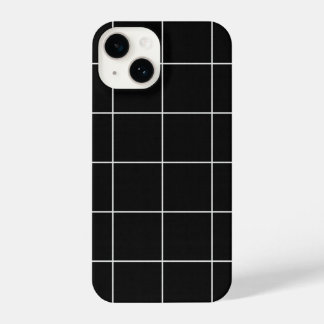 Black & White Grid Pattern iPhone 14 Case