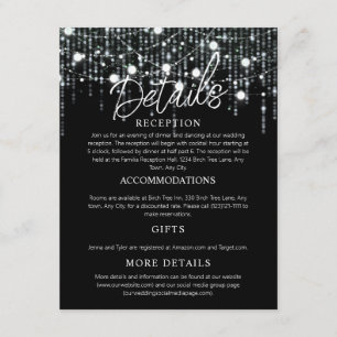 Black & White Hanging Lights Enclosure Card