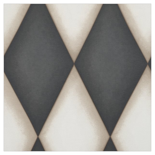 Black & White Harlequin (large scale) Fabric (Swatch)