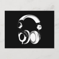Black & White Headphone Silhouette