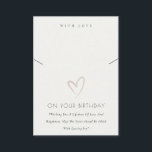 BLACK WHITE HEART BIRTHDAY GIFT NECKLACE DISPLAY PLACE CARD<br><div class="desc">If you need any further customisation please feel free to message me on yellowfebstudio@gmail.com.</div>