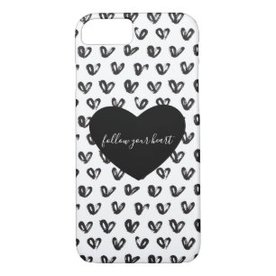 Black White Hearts Case-Mate iPhone Case