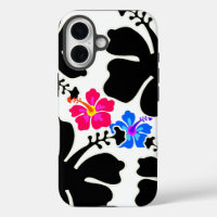 Black White Hibiscus Design