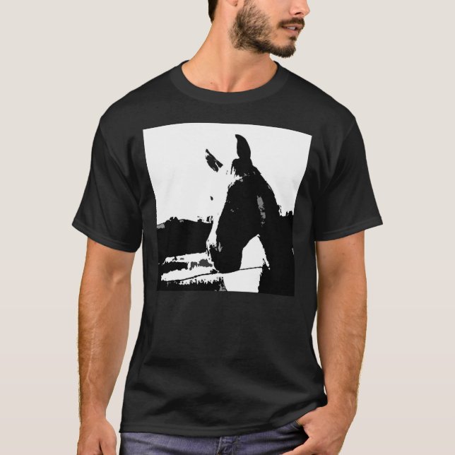 Black & White Horse T-Shirt (Front)