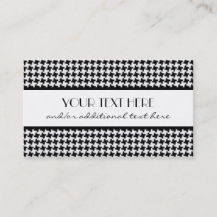 Black & White Houndstooth Business Card