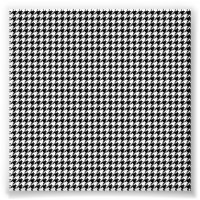 Black White Houndstooth Check Tissue