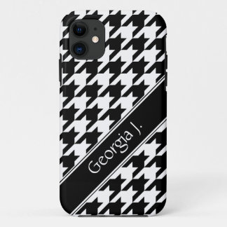 Black & White Houndstooth custom iPhone 5 Case