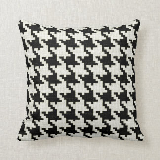 Black & White Houndstooth Pattern Cushion