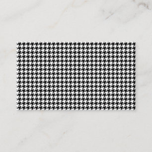 Black White Houndstooth Tissue Abstract Figures Business Card