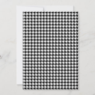 Black White Houndstooth Tissue Abstract Figures Thank You Card