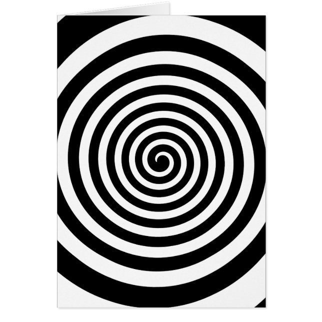 Black & White Hypnotic Spiral (Front)