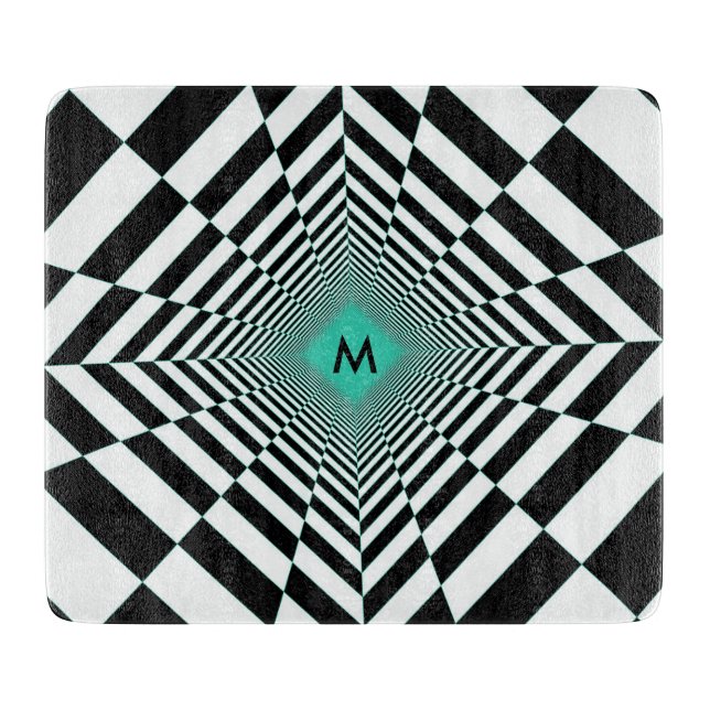 Black White Illusion Cutting Board (Front)