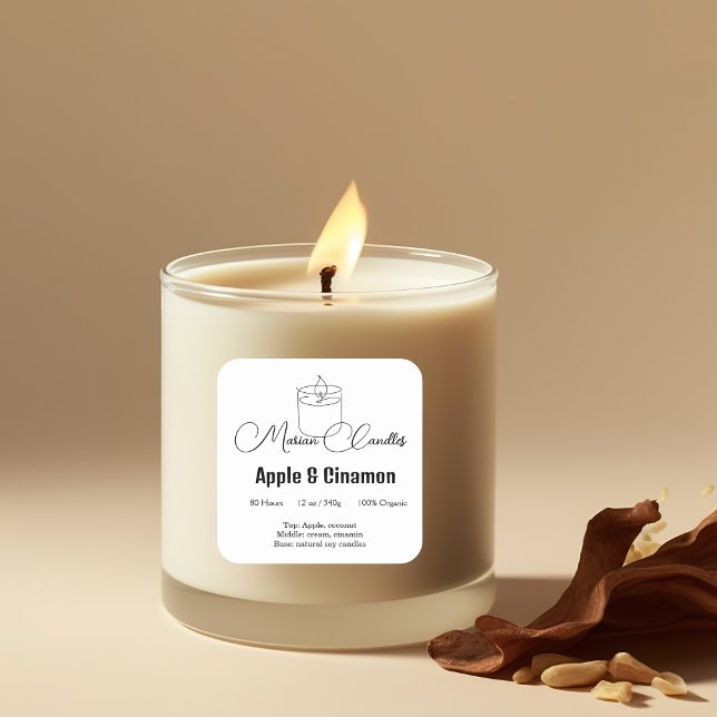 Black & white Ingredients Candle Label (Creator Uploaded)