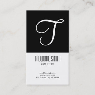 Black & White Initial Business Card