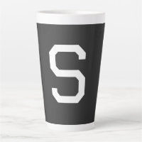 Black & White Initial Letter Monogrammed Plain