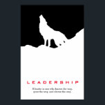 Black White Inspirational Leadership Wolf Pop Art Poster<br><div class="desc">A wolf is still a wolf,  even when he's alone. Perhaps a wolf is even more of a wolf when he's alone.</div>