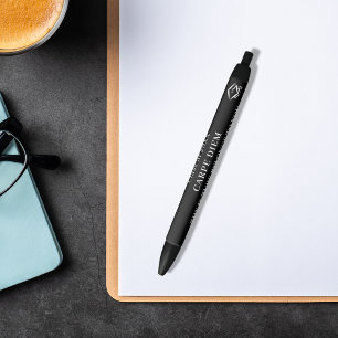 Black white inspirational quote graduation black ink pen