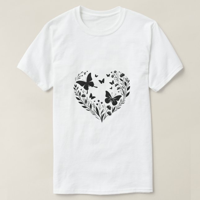 Black white Inspired Gift Design T-Shirt (Design Front)