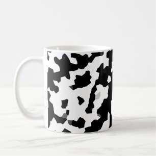 Black White Irregular Abstract Pattern Coffee Mug