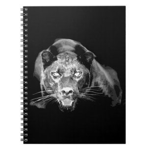 Black & White Jaguar Spiral Notebook
