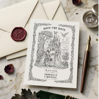 Black White Knight Bride Castle Gothic Wedding