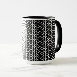 BLACK & WHITE KNIT Tall Black Combo Mug