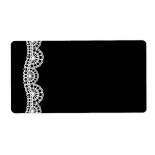 Black & White Lace Avery Wedding Address Labels