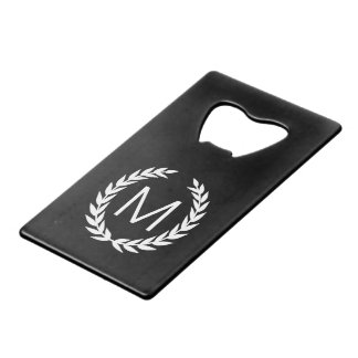 Black & White Laurel Wreath Monogram