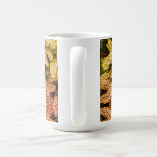 Black & White Leaf Pattern Coffee Mug