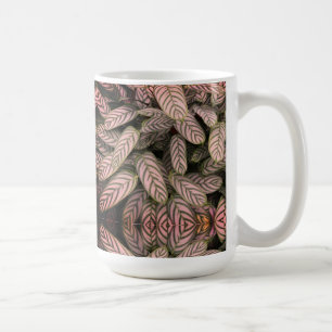 Black & White Leaf Pattern Coffee Mug