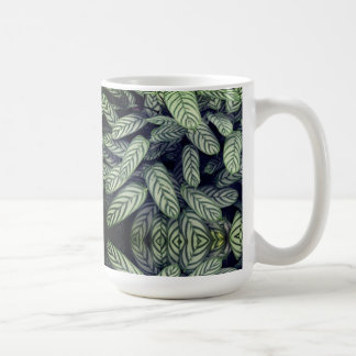 Black & White Leaf Pattern Coffee Mug