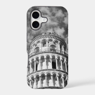 Black White Leaning Tower of Pisa Italy