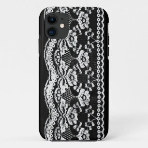 Black & White Leather & Lace Case-Mate iPhone Case
