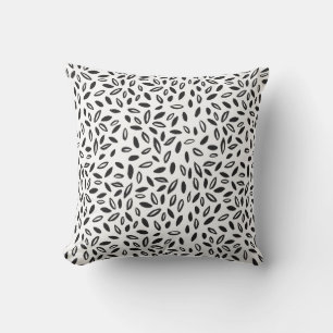 Black & White Leaves Cushion