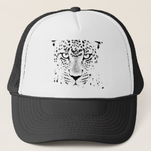 Black & White Leopard Eyes Trucker Hat