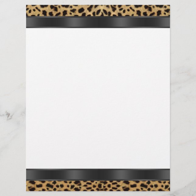 Black White Leopard Letterhead (Front)