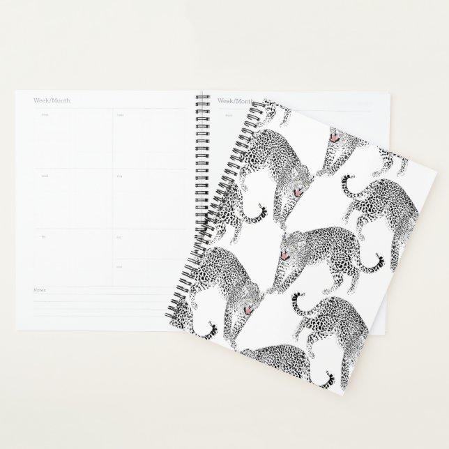 Black White Leopard Planner (Display)