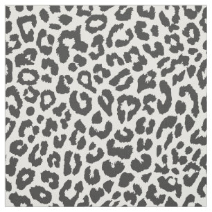 Black & White Leopard Print Animal Skin Patterns Fabric