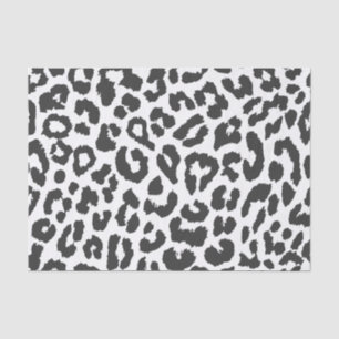 Black & White Leopard Print Animal Skin Patterns Tissue Paper