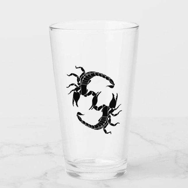 Black & White Letter S - Scorpions Glass (Front)