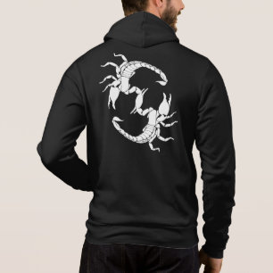Black & White Letter S - Two Scorpions Hoodie