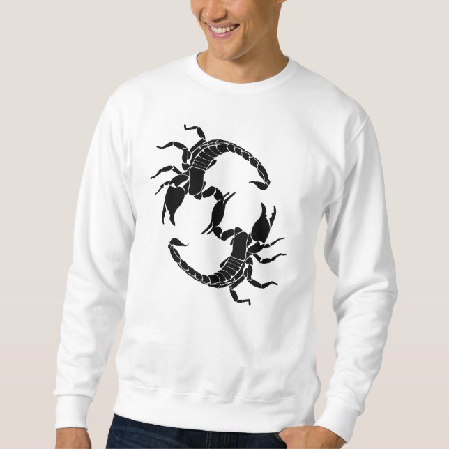 Black & White Letter S - Two Scorpions Sweatshirt (Front)