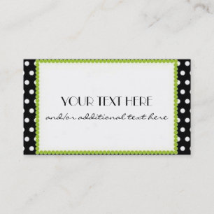 Black, White & Lime Business Card