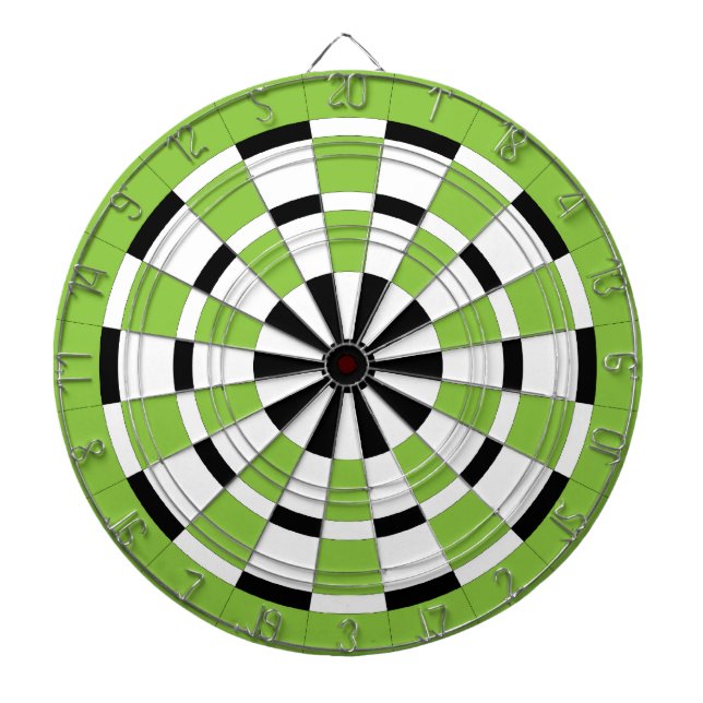 Black White & Lime Dartboard (Front)