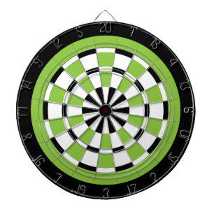 Black White & Lime Dartboard
