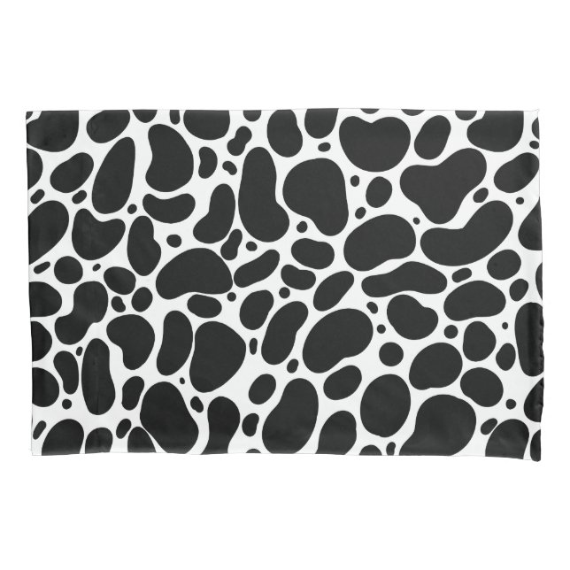 Black & White Line Brush Strokes Pillowcase (Front)